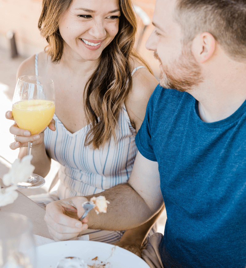 Couple on a brunch date