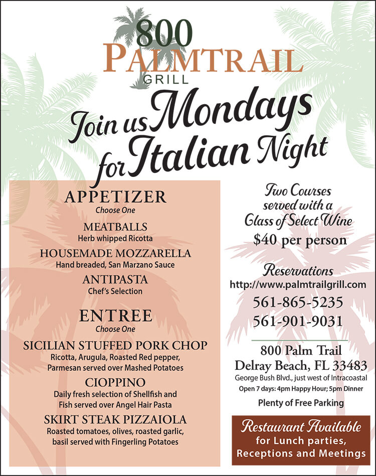 PalmTree Grill Italian Night
